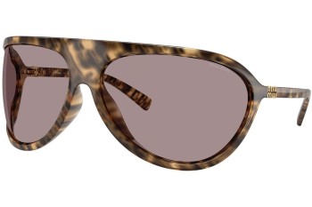 Sonnenbrille Miu Miu Runway MUA01S 11Z06I Rechteck Havanna