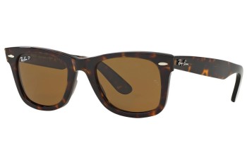 Sunglasses Ray-Ban Wayfarer Classic RB2140 902/57 Polarized Quadratisch Havanna