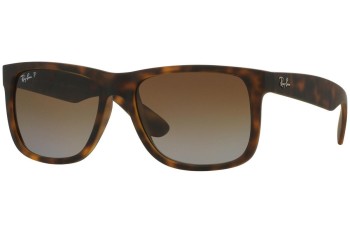 Sonnenbrille Ray-Ban Justin Classic Havana Collection RB4165 865/T5 Polarized Quadratisch Havanna