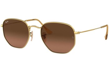 Sunglasses Ray-Ban Hexagonal Flat Lenses RB3548N 912443 Rund Gold