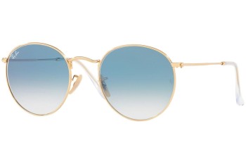 Sonnenbrille Ray-Ban Round Flat Lenses RB3447N 001/3F Rund Gold