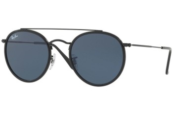 Sonnenbrille Ray-Ban Round Double Bridge RB3647N 002/R5 Rund Schwarz