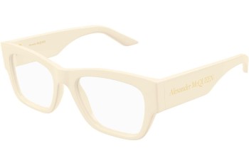 Brillen Alexander McQueen AM0436O 005 Rechteck Beige