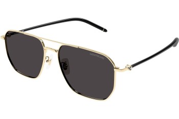 Sonnenbrille Mont Blanc MB0367SA 001 Quadratisch Gold