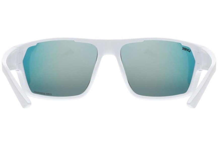 Sonnenbrille uvex sportstyle 233 P White Mat S3 Polarized Rechteck Weiß