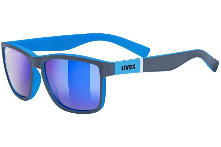 Sunglasses uvex lgl 39 Grey Mat / Blue S3 Quadratisch Blau