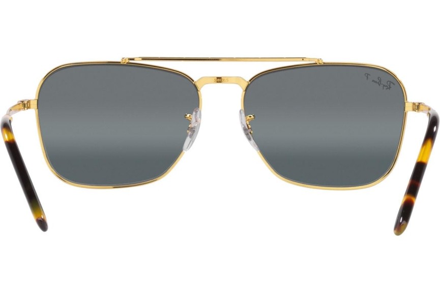 Sonnenbrille Ray-Ban New Caravan Chromance Collection RB3636 9196G6 Polarized Quadratisch Gold