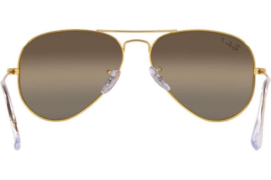 Sonnenbrille Ray-Ban Aviator Chromance Collection RB3025 9196G5 Polarized Pilot Gold