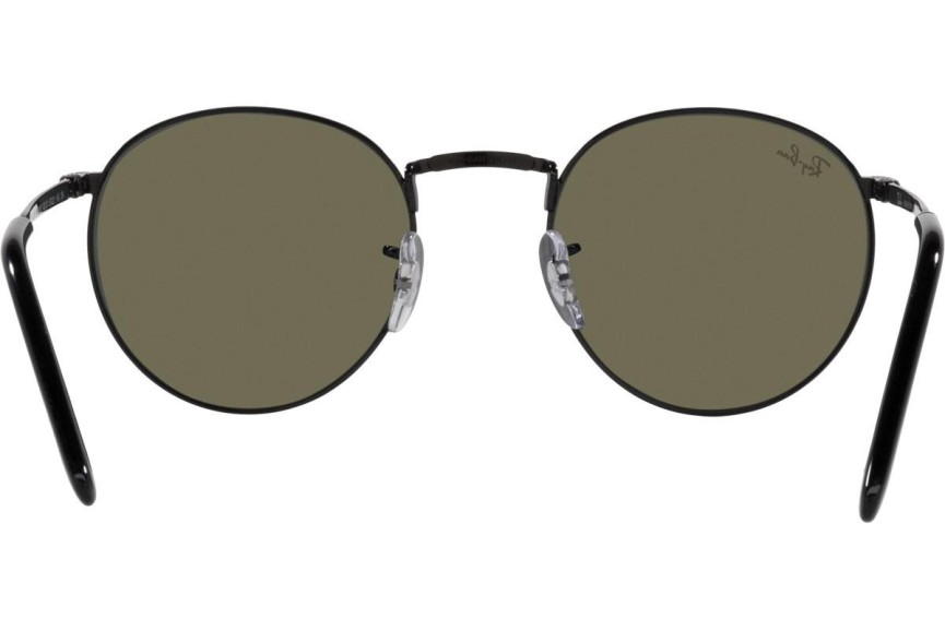 Sunglasses Ray-Ban New Round RB3637 002/G1 Rund Schwarz