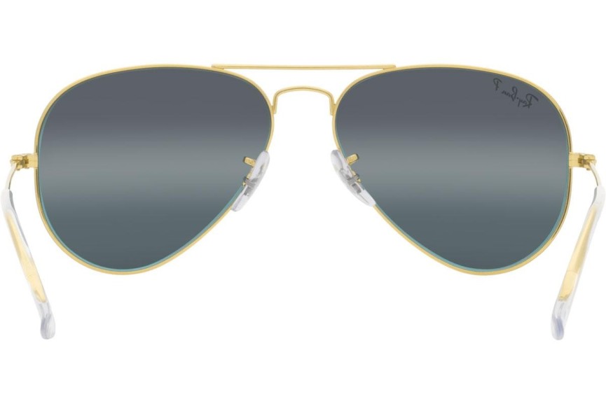 Sonnenbrille Ray-Ban Aviator Chromance Collection RB3025 9196G6 Polarized Pilot Gold