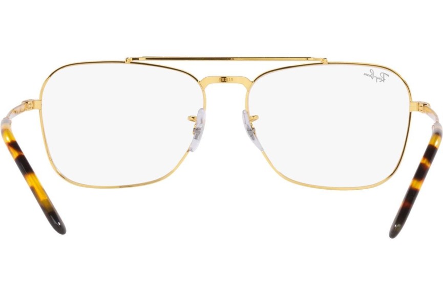 Glasses Ray-Ban New Caravan RX3636V 3086 Quadratisch Gold