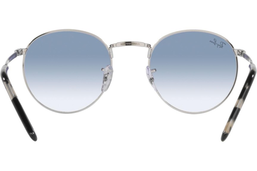 Sunglasses Ray-Ban New Round RB3637 003/3F Rund Silber