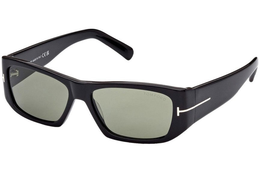 Sonnenbrille Tom Ford FT0986 01N Rechteck Schwarz