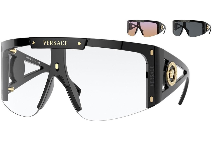 Sonnenbrille Versace Medusa Icon Shield VE4393 GB1/1W Monoscheibe | Shield Schwarz