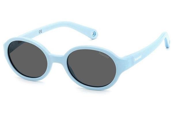 Sunglasses Polaroid Junior PLDK004/S MVU/M9 Polarized Oval Blau