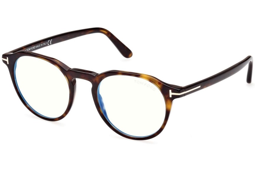 Glasses Tom Ford FT5833-B 052 Rund Havanna