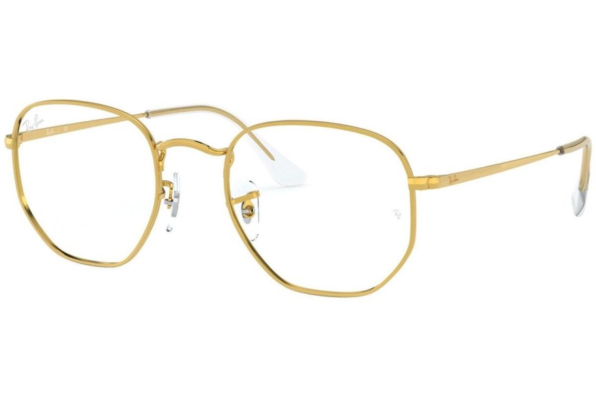 Brillen Ray-Ban Hexagonal RX6448 3086 Quadratisch Gold