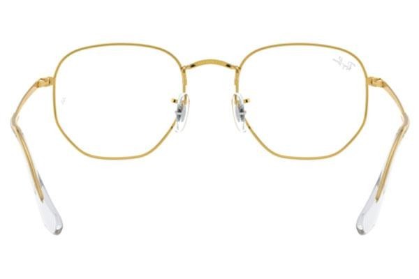 Brillen Ray-Ban Hexagonal RX6448 3086 Quadratisch Gold