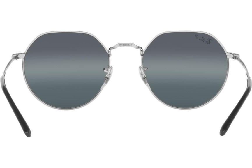 Sunglasses Ray-Ban Jack Chromance Collection RB3565 9242G6 Polarized Rund Silber