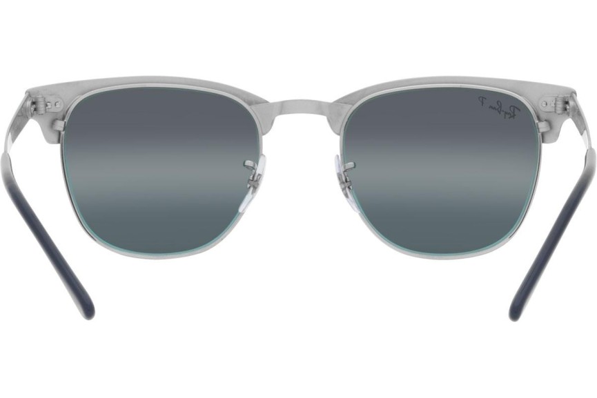 Sunglasses Ray-Ban Clubmaster Metal Chromance Collection RB3716 9254G6 Polarized Browline Silber