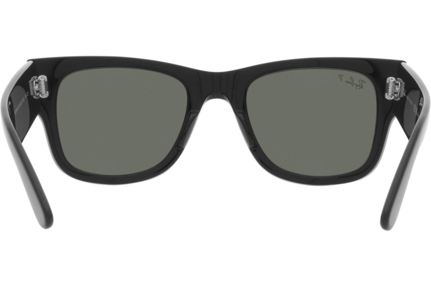 Sonnenbrille Ray-Ban Mega Wayfarer RB0840S 901/58 Polarized Quadratisch Schwarz