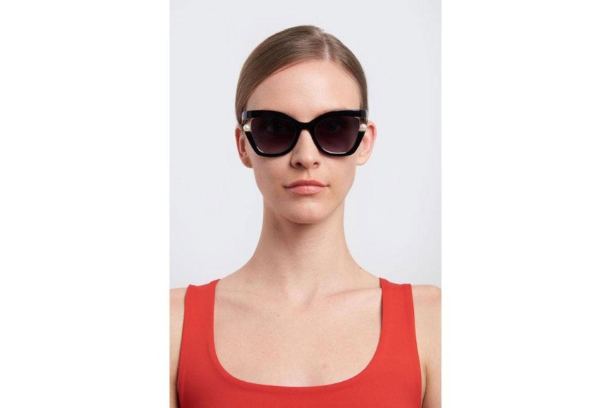 Sunglasses Carolina Herrera CH0002/S 807/9O Cat Eye Schwarz