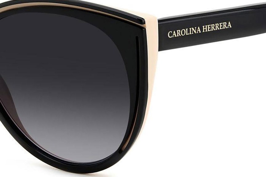 Sunglasses Carolina Herrera HER0142/S KDX/9O Rund Schwarz