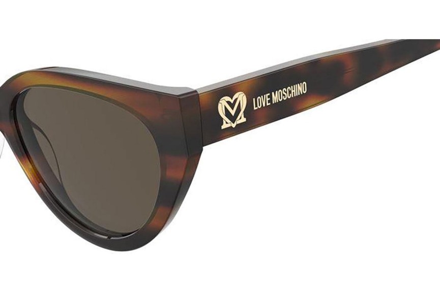 Sunglasses Love Moschino MOL064/S 05L/70 Cat Eye Havanna