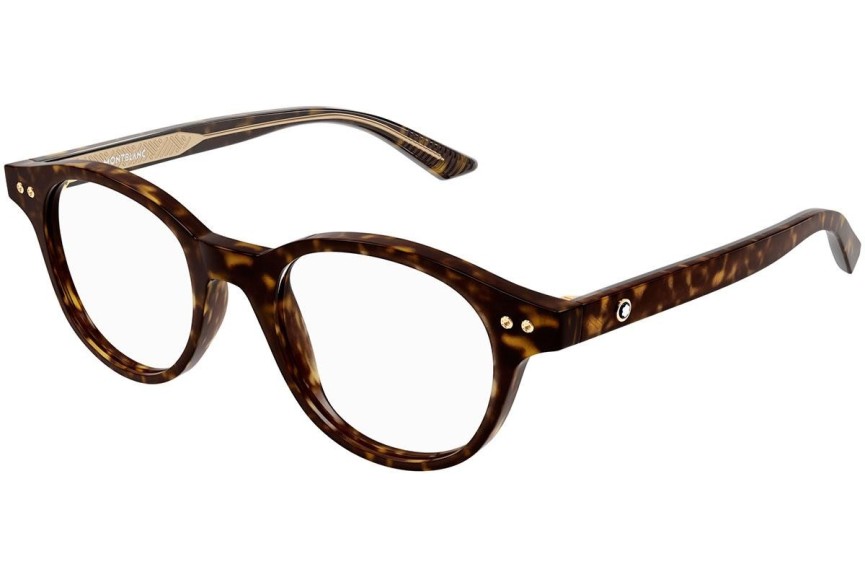 Glasses Mont Blanc MB0255O 002 Rund Havanna