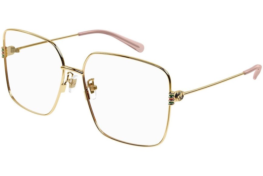 Glasses Gucci GG1284OA 001 Quadratisch Gold