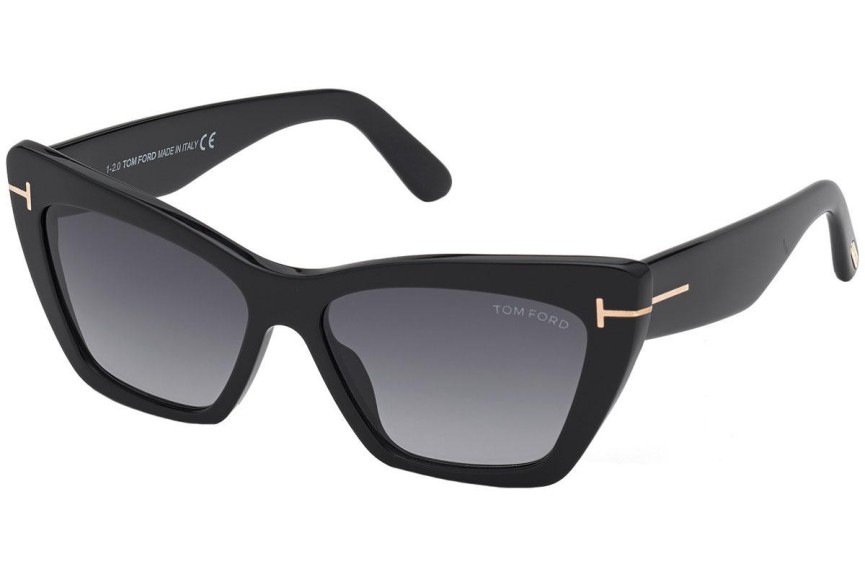 Sunglasses Tom Ford Wyatt FT0871 01B Cat Eye Schwarz