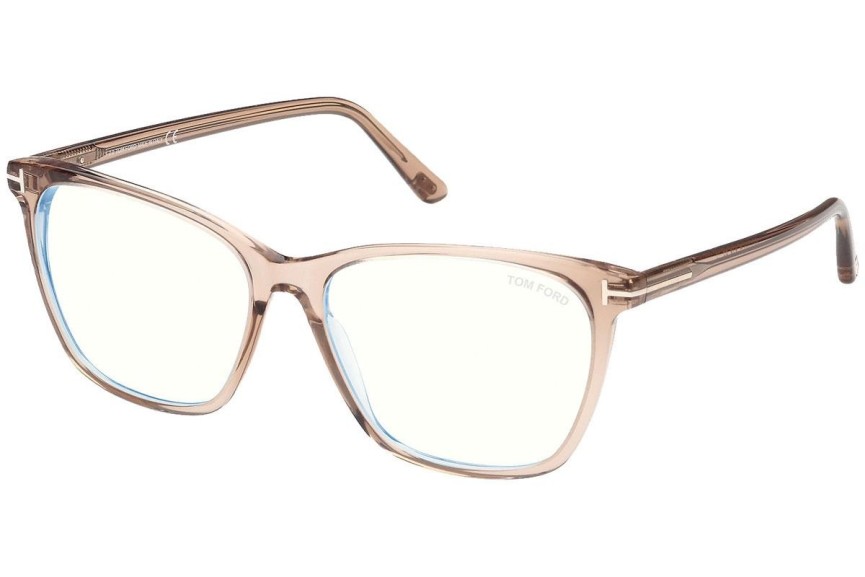 Glasses Tom Ford FT5762-B 045 Quadratisch Beige