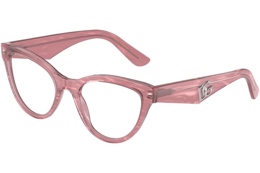 Brillen Dolce & Gabbana DG3372 3405 Cat Eye Rosa