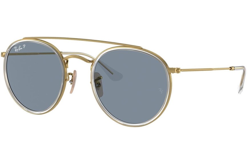 Sonnenbrille Ray-Ban Round Double Bridge RB3647N 001/02 Rund Gold