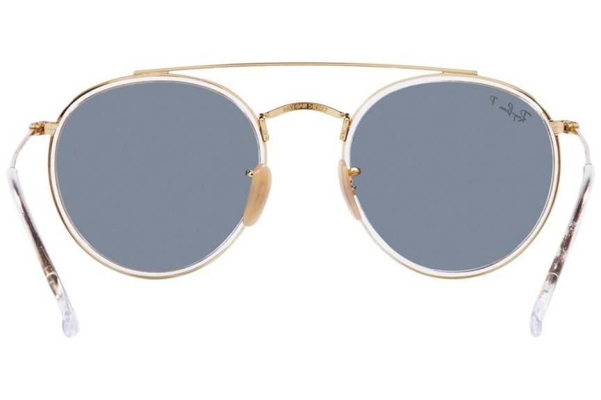 Sonnenbrille Ray-Ban Round Double Bridge RB3647N 001/02 Rund Gold