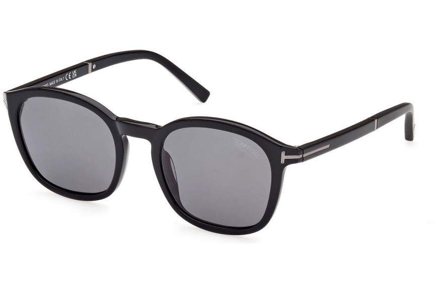 Sonnenbrille Tom Ford FT1020-N 01D Polarized Quadratisch Schwarz