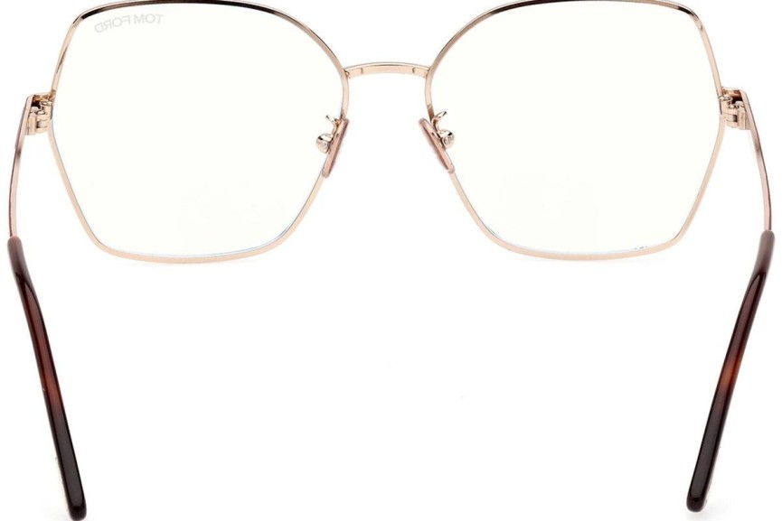 Brillen Tom Ford FT5876-B 028 Cat Eye Gold