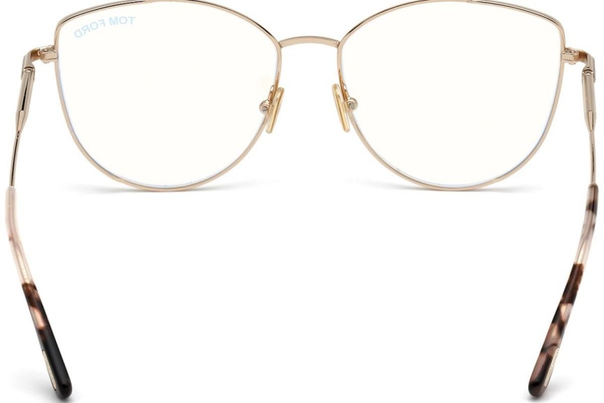 Glasses Tom Ford FT5667-B 028 Cat Eye Gold