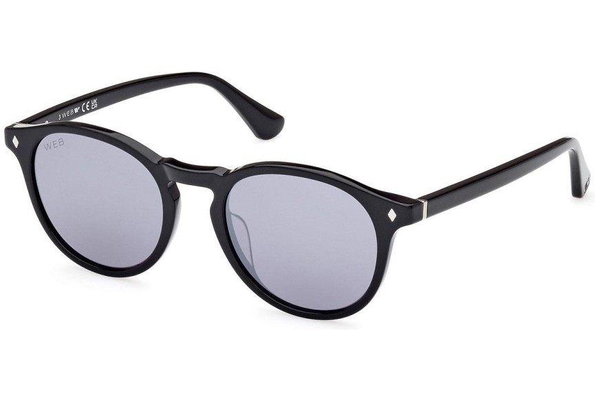 Sunglasses Web WE0328 01C Rund Schwarz