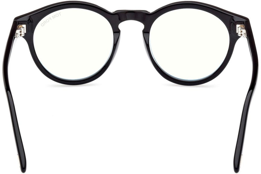 Glasses Tom Ford FT5887-B 001 Rund Schwarz