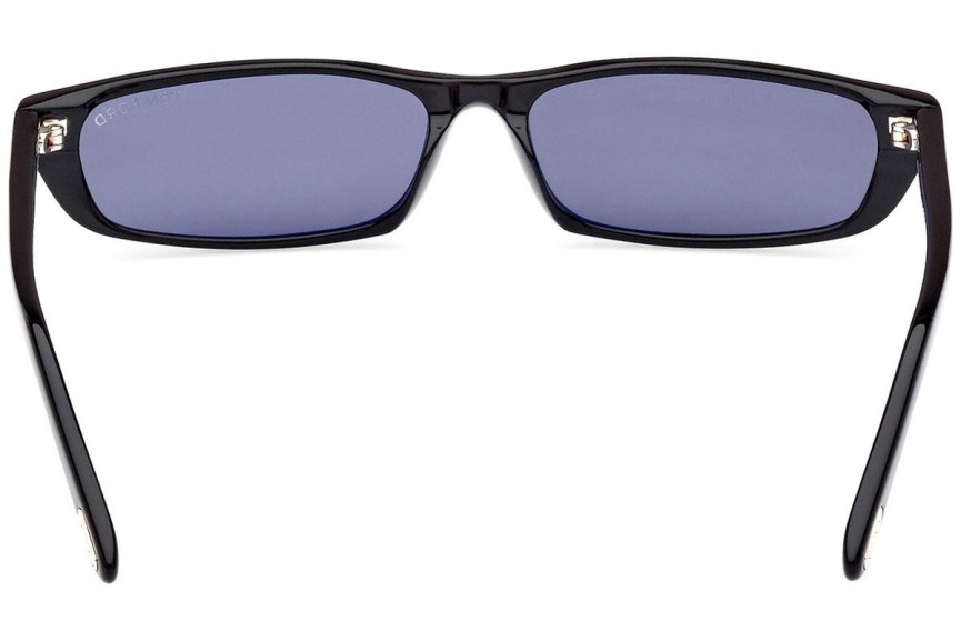 Sonnenbrille Tom Ford Alejndro FT1058 01A Rechteck Schwarz