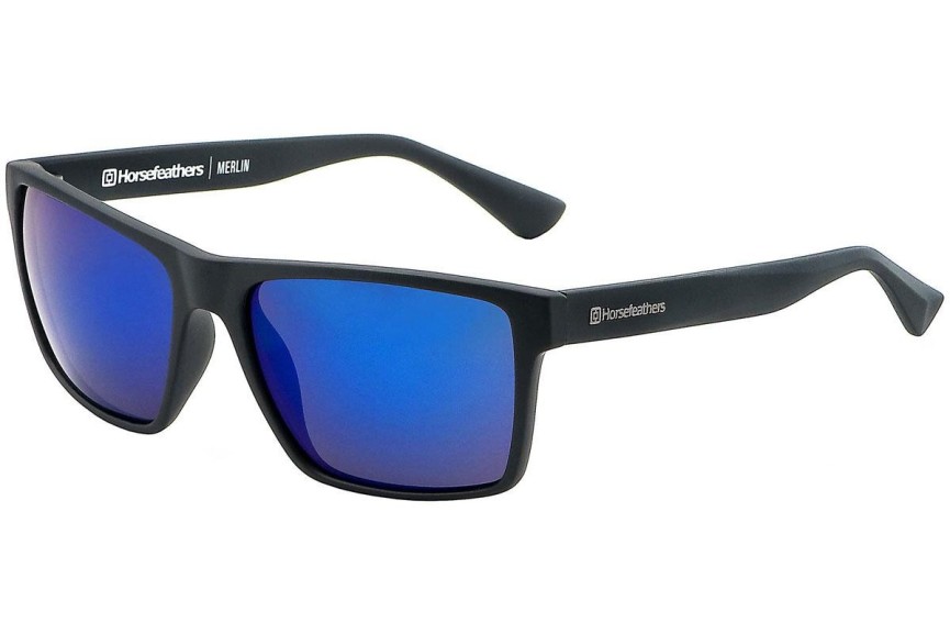 Sonnenbrille Horsefeathers Merlin AM044F Polarized Quadratisch Schwarz