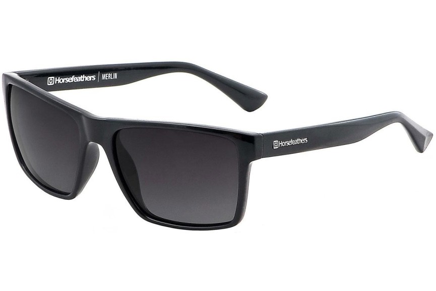 Sonnenbrille Horsefeathers Merlin AM044A Polarized Quadratisch Schwarz