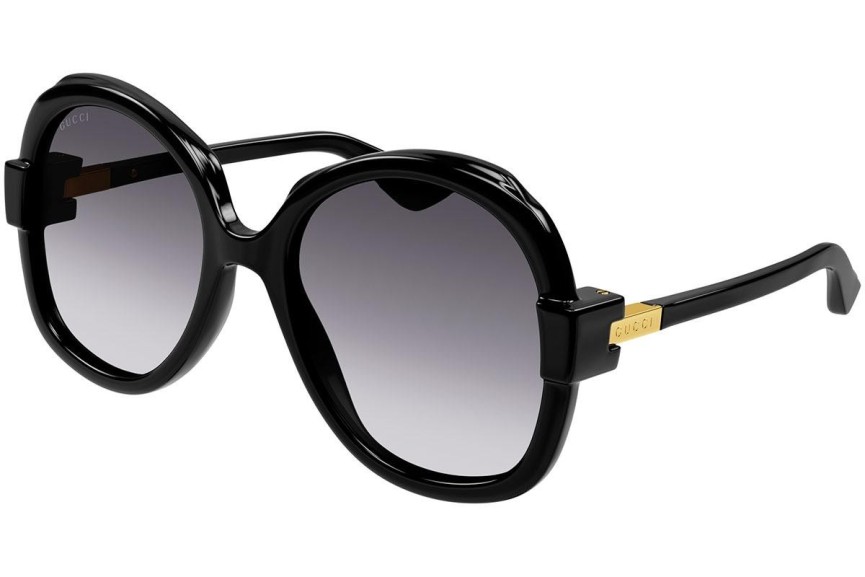 Sonnenbrille Gucci GG1432S 001 Rund Schwarz