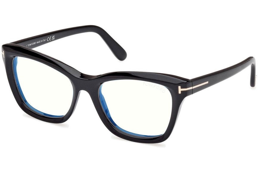 Glasses Tom Ford FT5909-B 001 Cat Eye Schwarz