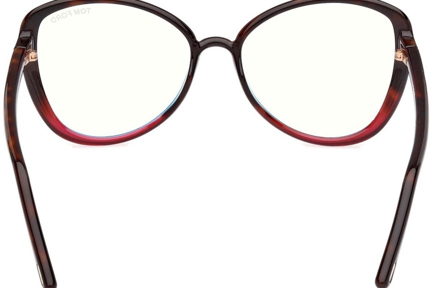 Glasses Tom Ford FT5907-B 055 Cat Eye Havanna