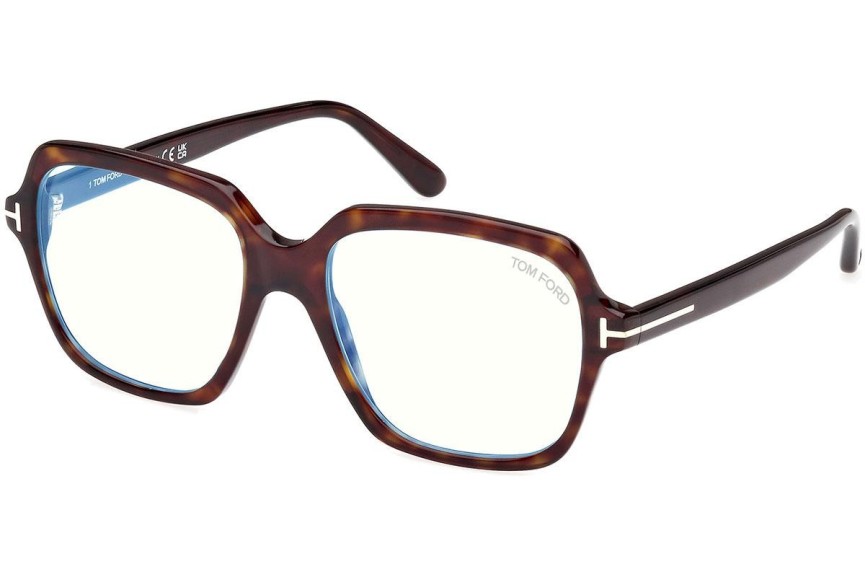 Brillen Tom Ford FT5908-B 052 Quadratisch Havanna