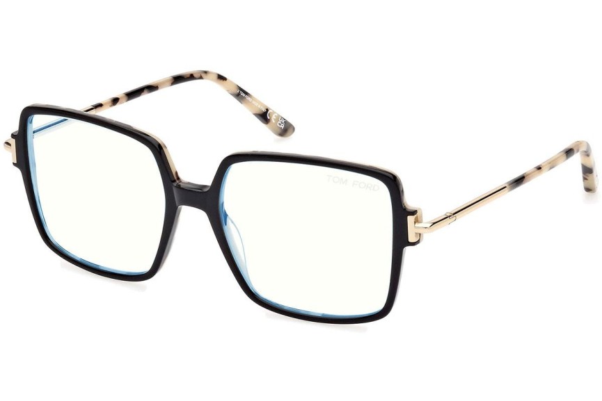 Glasses Tom Ford FT5915-B 005 Quadratisch Schwarz