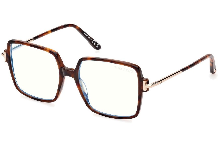 Brillen Tom Ford FT5915-B 052 Quadratisch Havanna