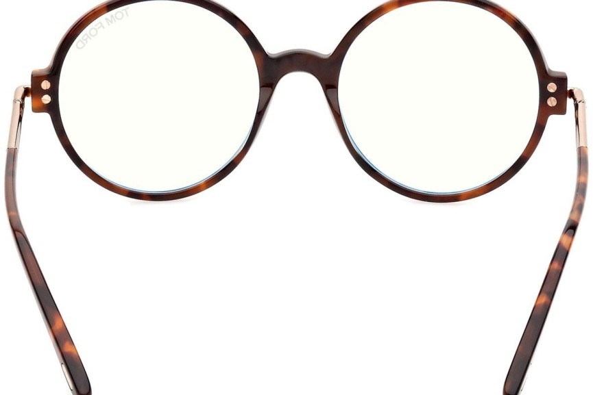 Glasses Tom Ford FT5914-B 052 Rund Havanna